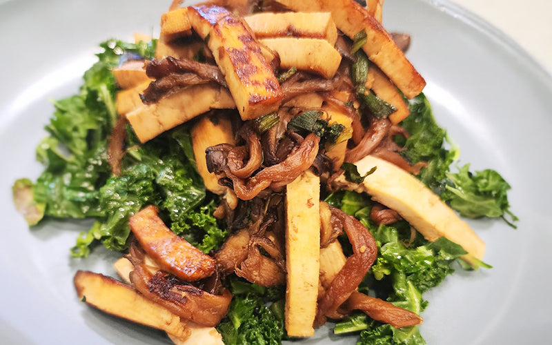 Cilantro Sesame Mushroom Stir Fry