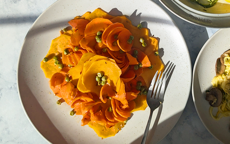 Butternut Squash & Carrot Noodles with Balsamic Sauce