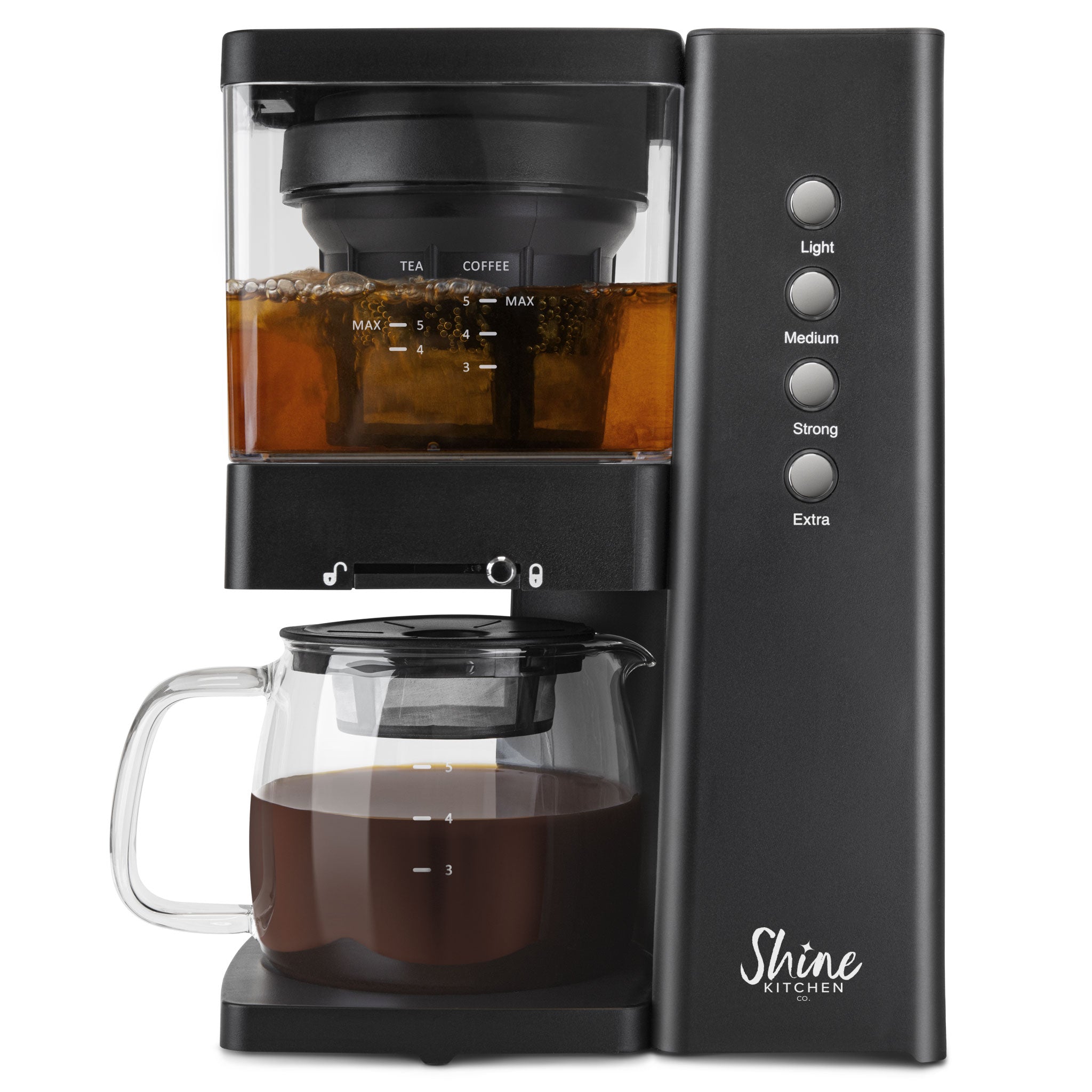 Shine Kitchen Co.® Refurbished Rapid Cold Brew Coffee & Tea Machine with Vacuum Extraction Technology