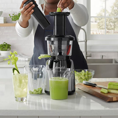 Slowstar® Vertical Slow Juicer & Mincer in Silver SW-2020-B - Tribest