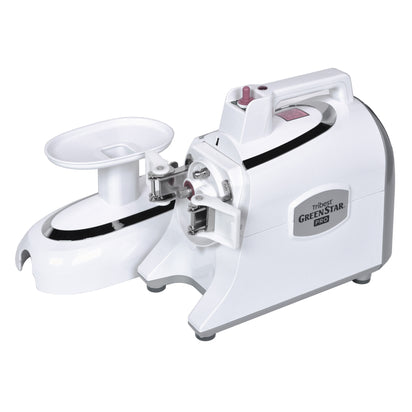 Greenstar® Pro Twin Gear Commercial Slow Juicer in White GS-P501-B - Hood Off - Tribest