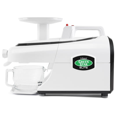 Greenstar® Elite Jumbo Twin Gear Slow Masticating Juicer in White GSE-5000-B - Tribest