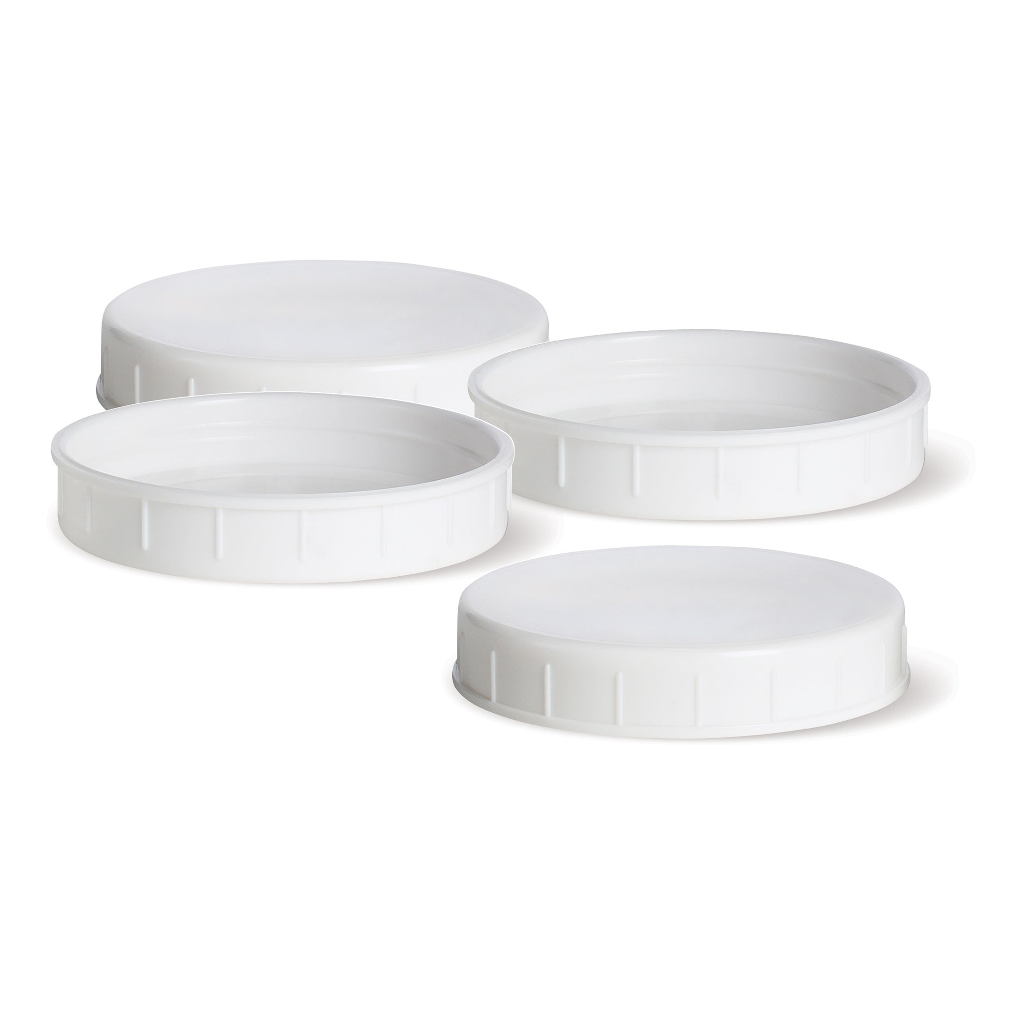 Regular Mouth Mason Jar Plastic Lids, 4-Pack