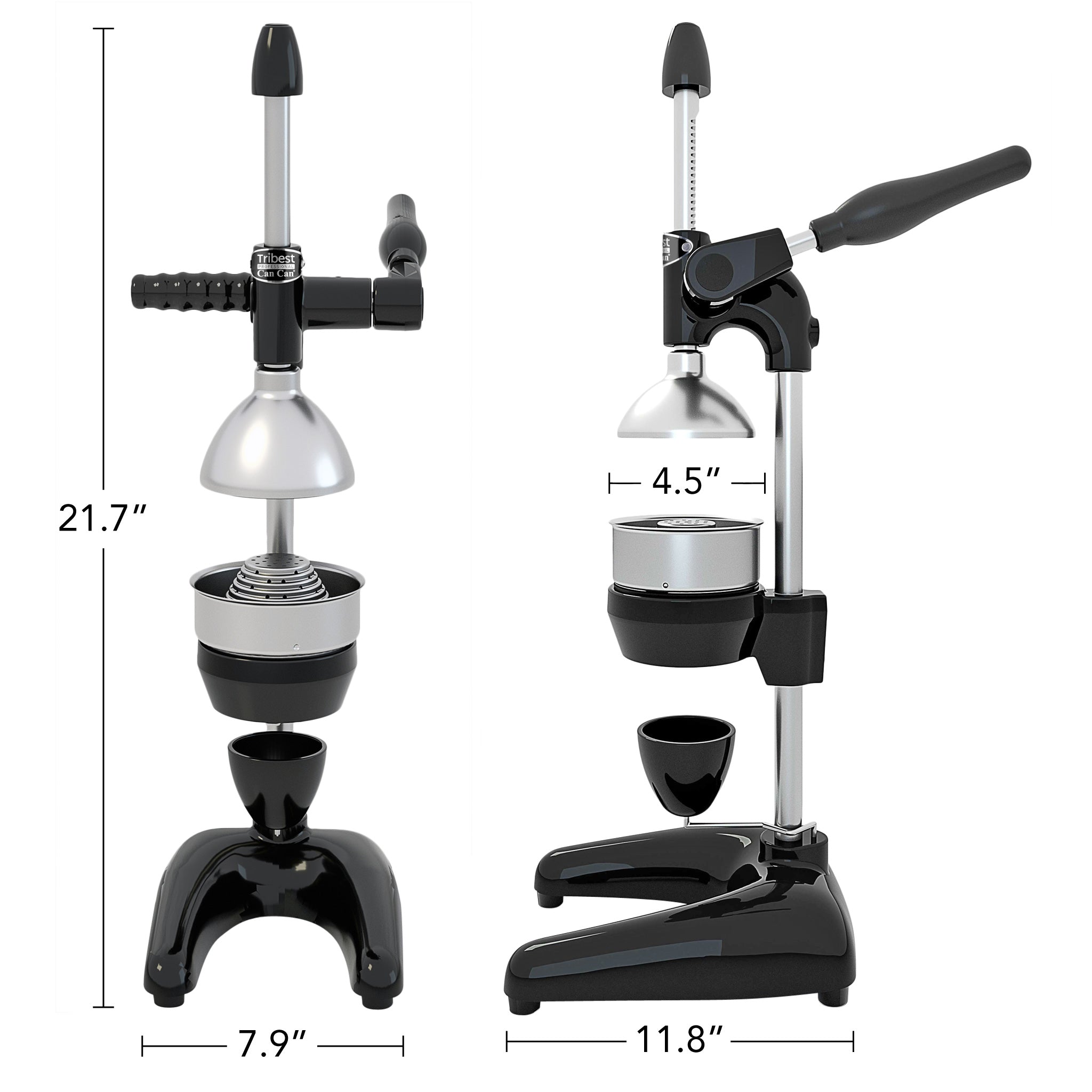 Tribest Professional Cancan Manual Pomegranate Juice Press MJP-105 in Black. 21.7