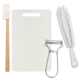 Prep Accessory Pack -  Julienne Peeler, Chopping Board, Spatula, and Cleaning Brush