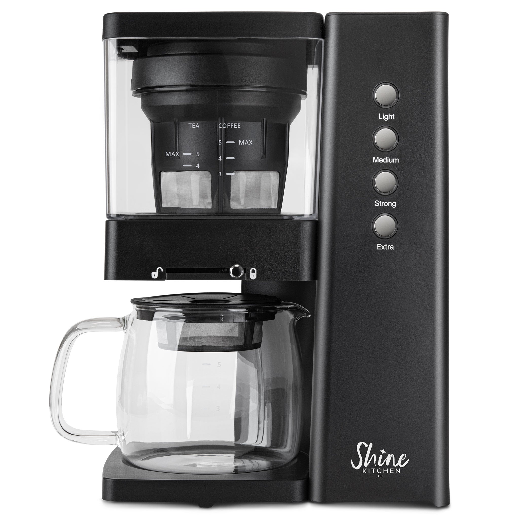 Shine Kitchen Co.® Rapid Cold Brew Coffee & Tea Machine with Vacuum Extraction Technology