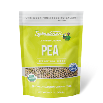 Sproutman's Organic Pea Sprouting Seeds (16 oz) SEEDBS08