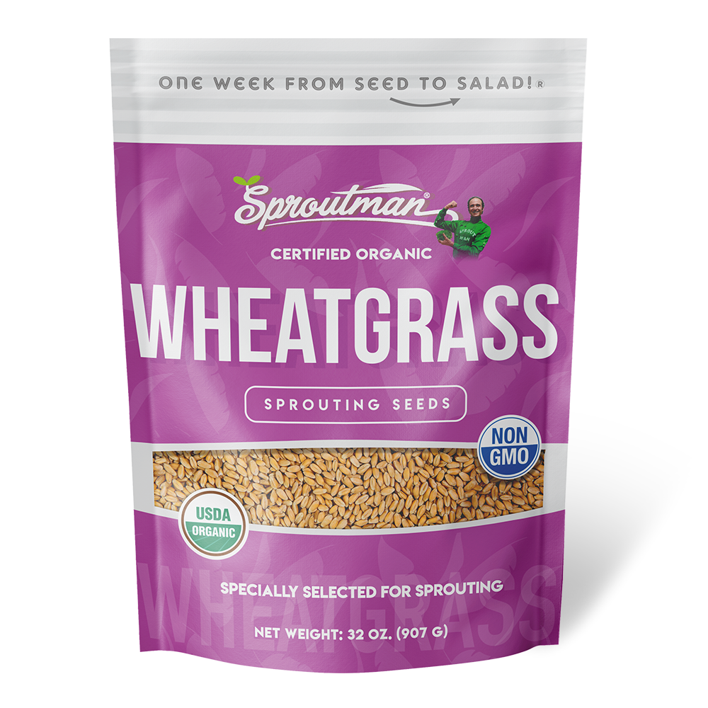 Sproutman's Organic Wheatgrass Sprouting Seeds (2 Lbs) - Tribest