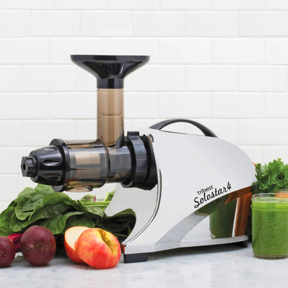 Solostar® 4 Horizontal Slow Masticating Juicer in Chome SS4-4250-B - Tribest