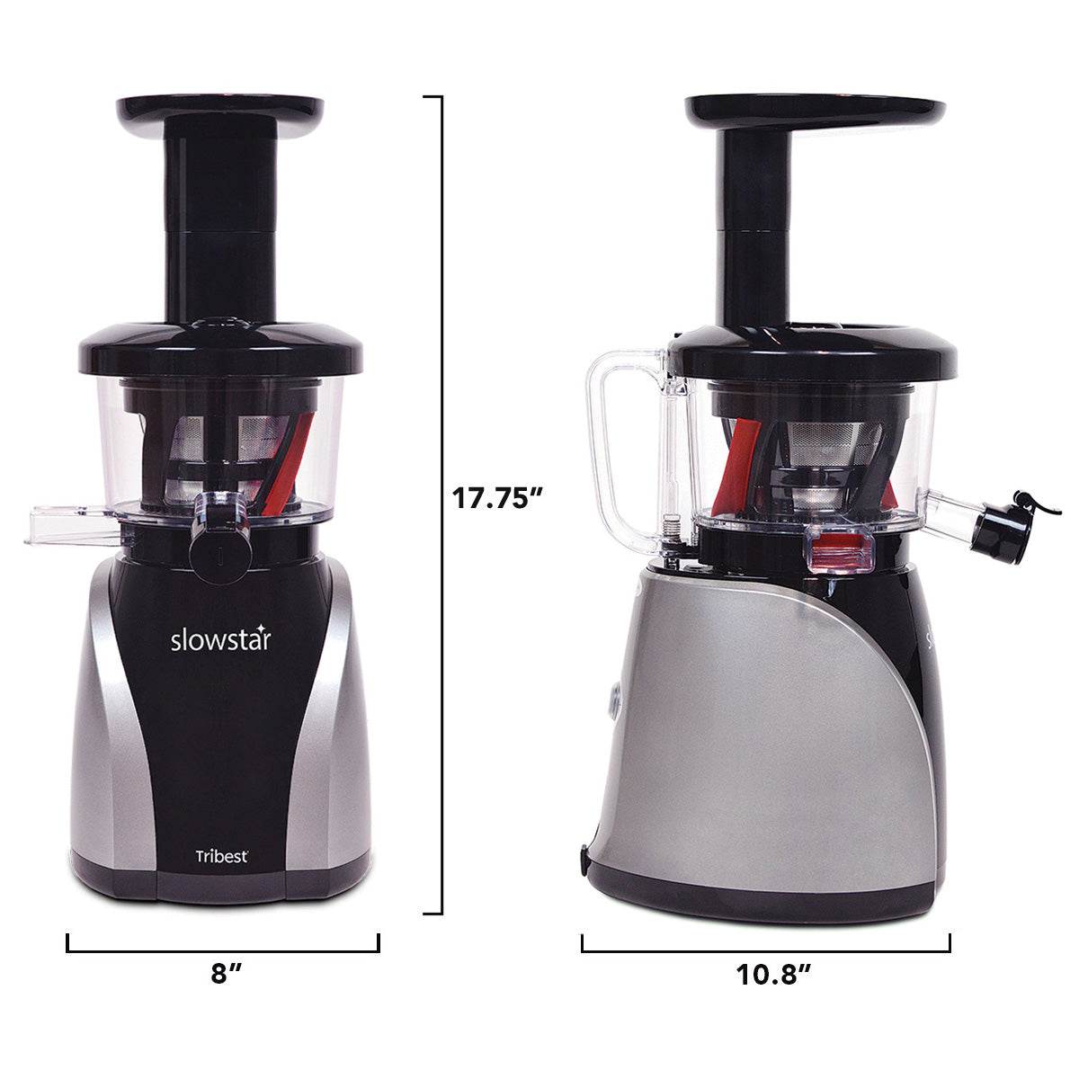 Slowstar Vertical Slow Juicer & Mincer in Silver SW-2020-B - Size 8