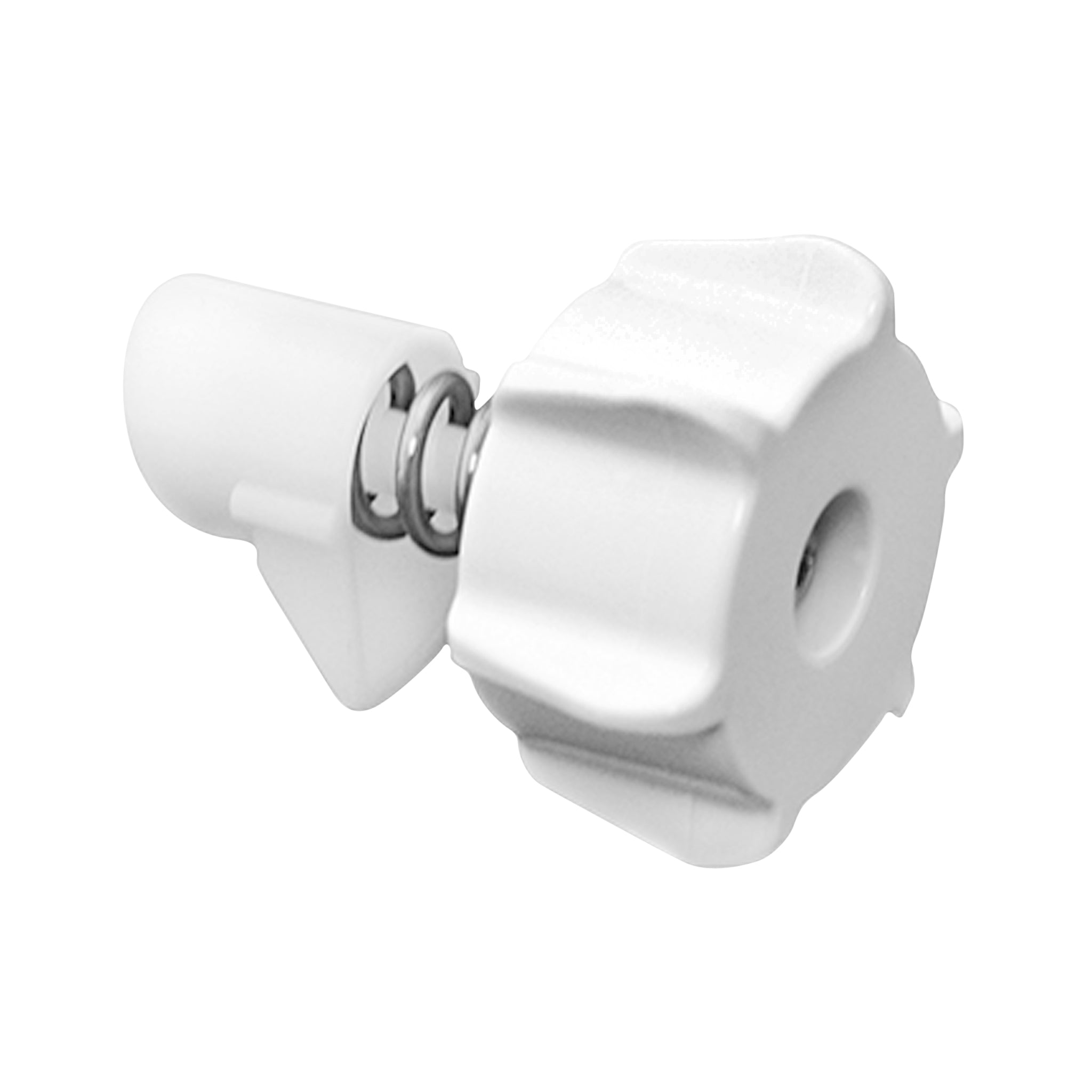 White Soft Fruit Outlet Adjusting Knob for Greenstar® Elite and Greenstar® Pro Juicer. 